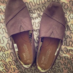 Brand new, never worn TOMS slip ons